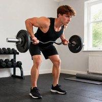 STILVORA EZ Curl Bar 120 cm with Knurled Grip in Silver