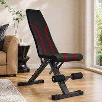 STILVORA Weight Bench Foldable with Adjustable Backrest Black