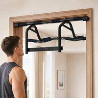 STILVORA Pull-Up Bar with Anti-Fall Slot Black