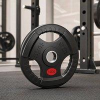 STILVORA 20 kg Weight Plate Set with Tri-Grip Handles in Black