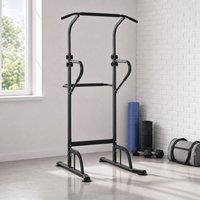 STILVORA Multi Gym Pull Up Tower with Adjustable Height Black