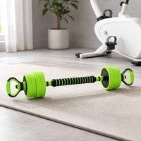 STILVORA 4-in-1 Adjustable Weight Set 20 kg with Push-Up Stands in Green