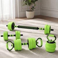 STILVORA 40 kg Four-in-One Weight Set with Push-Up Stands in Green
