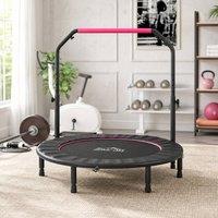 STILVORA Fitness Trampoline with Adjustable Handle in Pink