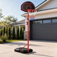 STILVORA Adjustable Basketball Hoop Stand with Wheels Black