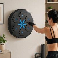 STILVORA Wall Mounted Boxing Machine with Bluetooth & LED in Black