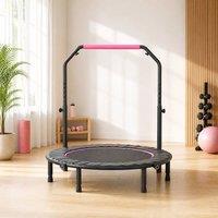 STILVORA Foldable Fitness Trampoline with Adjustable Handle in Pink