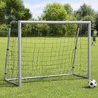 STILVORA Football Goal 8ft x 5ft with Ground Stakes in Grey