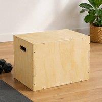 STILVORA Plyometric Jump Box with 3 Height Options in Natural