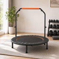 STILVORA Fitness Trampoline with Adjustable Handle in Black