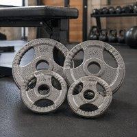 STILVORA 15 kg Weight Plate Set for 5 cm Barbell Bar in Silver