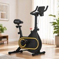 STILVORA Exercise Bike with LCD Monitor Black