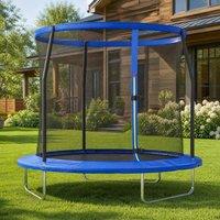 STILVORA Trampoline 244 cm with Safety Enclosure in Blue