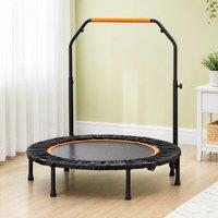 STILVORA Foldable Fitness Trampoline with Adjustable Handle in Orange