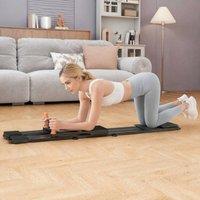 STILVORA Push-Up Board with Dual Glide Rails Black