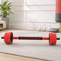 STILVORA 20 kg 4-in-1 Weight Set with Push-Up Stands Red