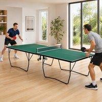STILVORA Foldable Table Tennis Table with Wheels in Green