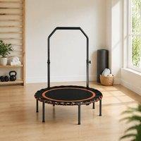 STILVORA Fitness Trampoline with Adjustable Handrail in Orange
