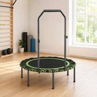 STILVORA Fitness Trampoline with Adjustable Handrail 101 cm in Green