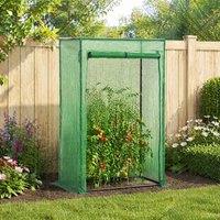 STILVORA Mini Greenhouse with Roll-Up Door in Green