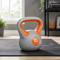 STILVORA 8 kg Kettlebell with PU Cover in Grey