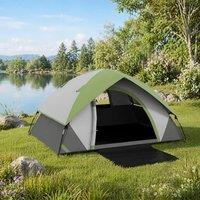 STILVORA Two Man Dome Tent with Accessories in Grey