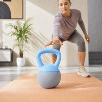 STILVORA 8 kg Kettlebell with Non-Slip Handle in Blue