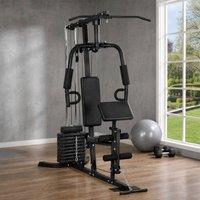 STILVORA Multi Gym Station with 45 kg Weight Stack in Black
