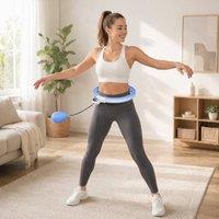 STILVORA Weighted Hula Hoop with Digital Counter Blue