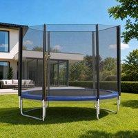 STILVORA 8ft Trampoline Replacement Net with Zipped Door in Black