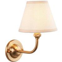 Netlighting Dome Arc Wall Light Fabric Ivy Shade 16cm B22 in White