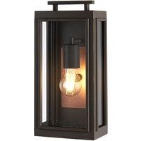 Netlighting Hinkley Sutcliffe Outdoor 1 Light Wall Lantern Oil Rubbed Bronze IP44 in Brown