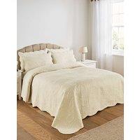 Chums Olivia Quilted Bedspread Set Includes FREE Quilted Pillowsham(s) in Ecru | Size: Double