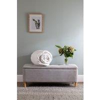 Soak&Sleep 4.5 Tog Soft As Down with Silk Duvet in White | Size: Double