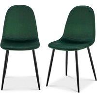 Bravich LTD Ron Velvet Dining Chair in Green | Size: 2 Pack