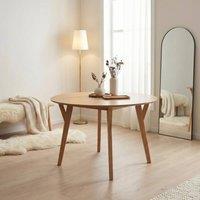 FurnitureboxUK Lynton Round Walnut Effect Wood 4-6 Seater Dining Table