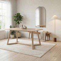 FurnitureboxUK Lulworth Rectangular Wood 6 Seater Dining Table in Natural