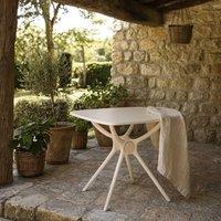 Wyld Haus Chalencon Putty Cream Square Outdoor Plastic Table