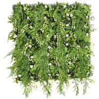 Ark Mat Artificial Plant Flower Living Wall Panels Realistic - Evervine in Green | Size: 100 cm x 100 cm