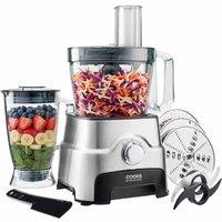 Cooks Professional 1000W Food Processor with 3.5L Bowl & 1.8L Blender Jug - Silver