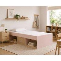 Kidsaw Low Single 3ft Cabin Bed PINK/OAK in Pink