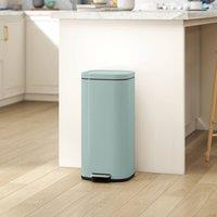 HOMCOM 30L Kitchen Bin, Pedal Bin with Lid, Removable Inner Bucket, Green