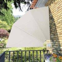 Berkfield Home Collapsible Balcony Side Awning Cream 210x210 cm