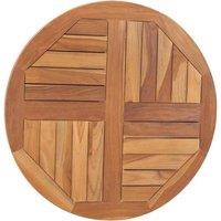 Berkfield Home Table Top Solid Teak Wood Round 2.5 cm 70 cm in Brown