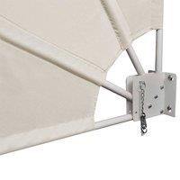 Berkfield Home Durable Collapsible Balcony Side Awning Cream 210x210 cm