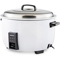 Geepas 8L Commercial Rice Cooker Non-Stick Pot Automatic Keep Warm Catering 2500W in White