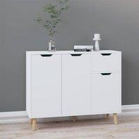 Berkfield Home Sideboard High Gloss White 90x30x72 cm Engineered Wood | Size: 90 x 30 x 72 cm