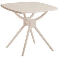 Lemon Pavilion Furniture and Decor Alto Putty Table - Plastic - L80 x W80 x H73 cm - Beige