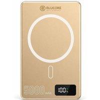 BluCore Ultra-Slim 5000mAh MagSafe Wireless Power Bank in Gold
