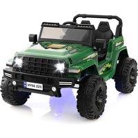 Gymax Battery Powered Ride On Truck 2 Seat Toy Car With Light Remote Control in Green
